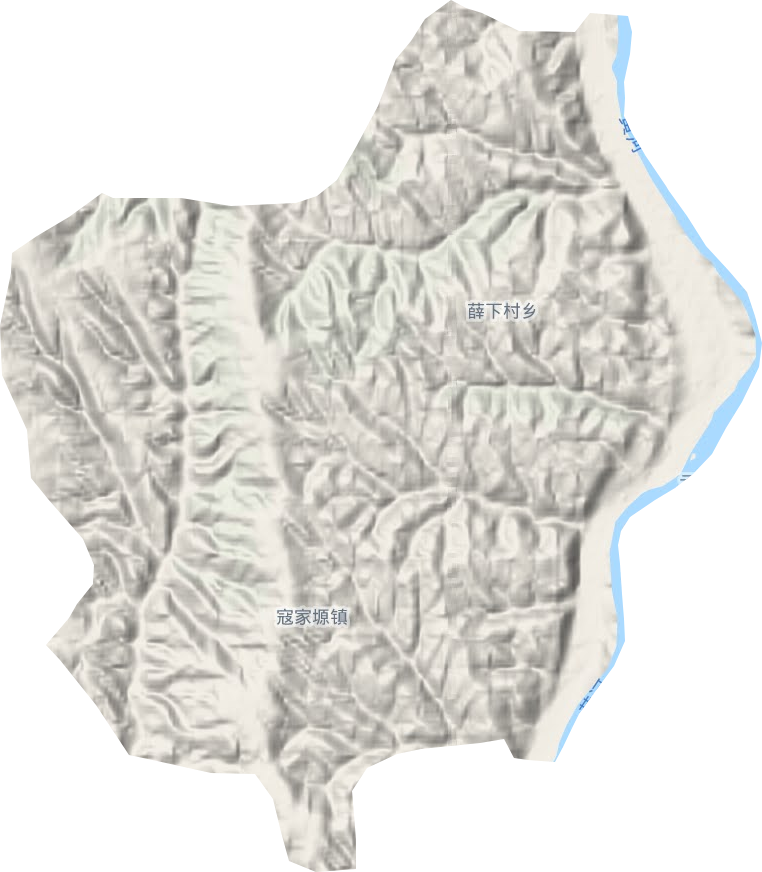 寇家塬镇地形地图