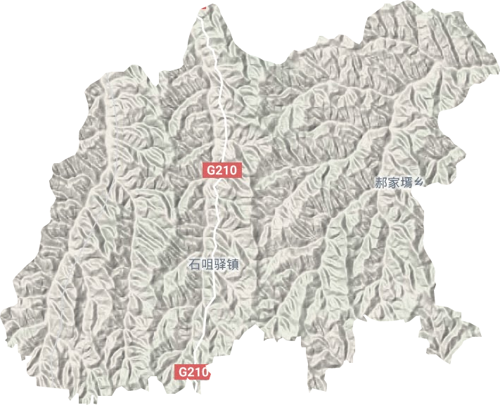 石咀驿镇地形地图