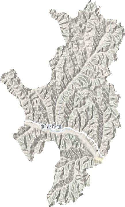 折家坪镇地形地图