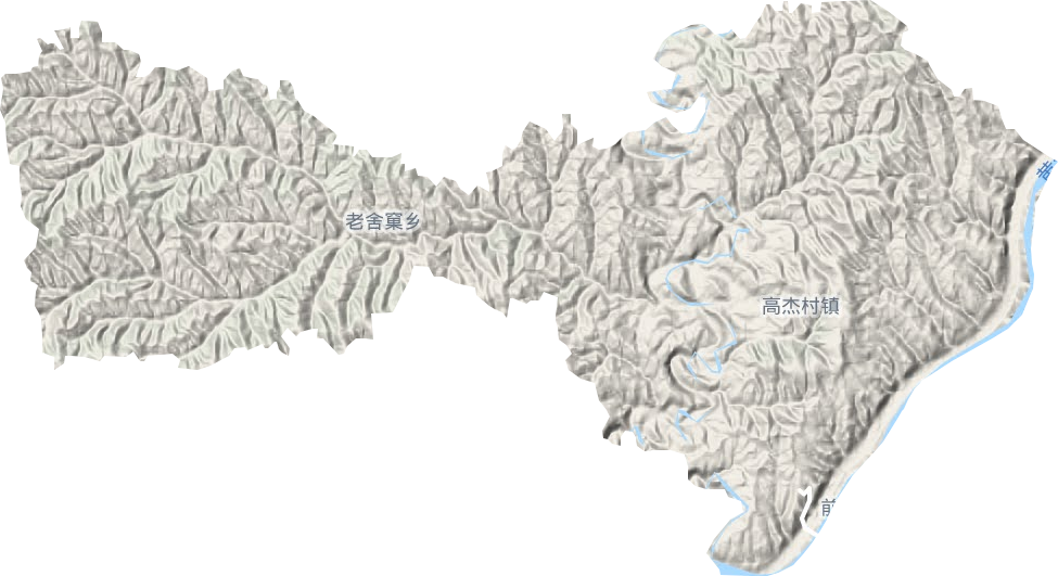 高杰村镇地形地图