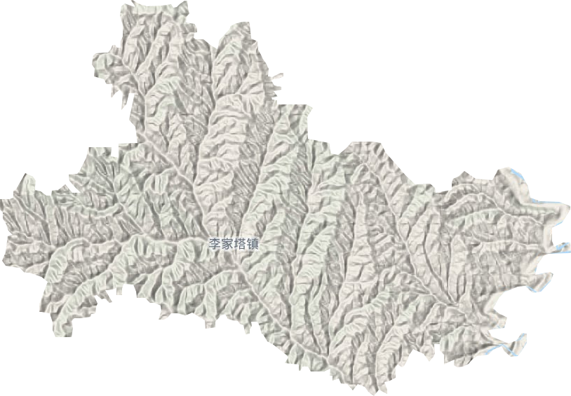 李家塔镇地形地图