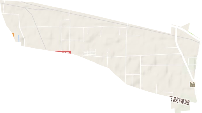 留营街道地形地图