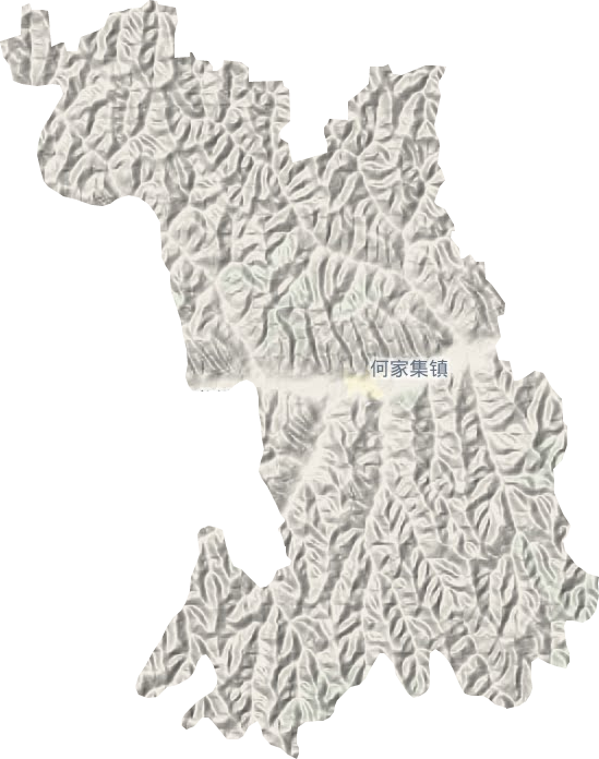 何家集镇地形地图