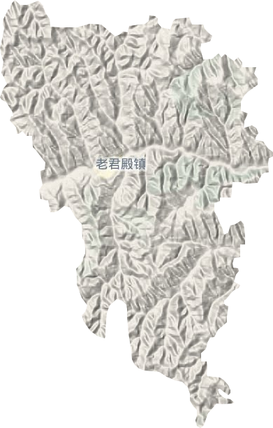 老君殿镇地形地图