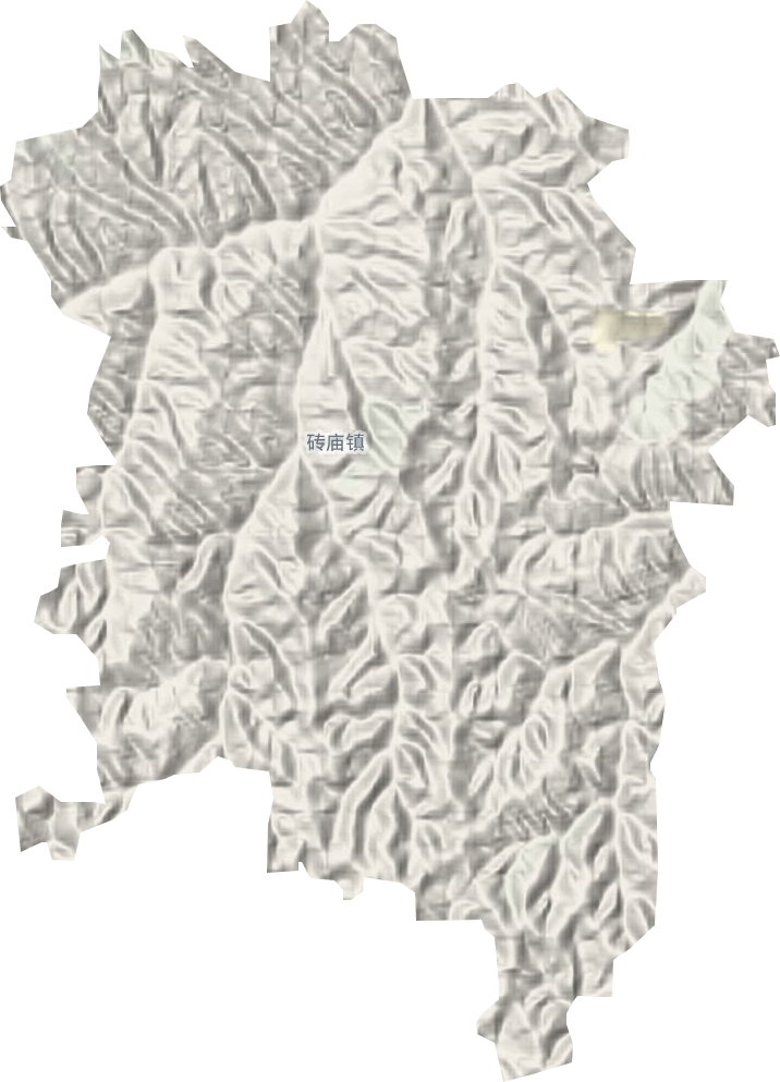 砖庙镇地形地图