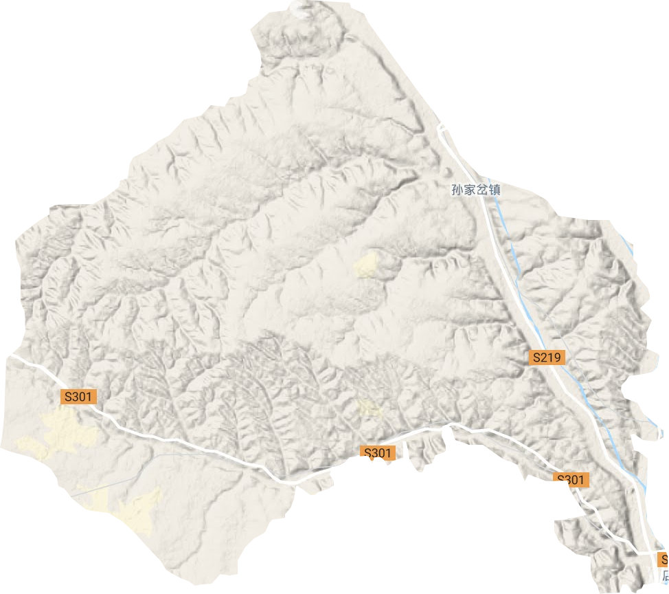 孙家岔镇地形地图