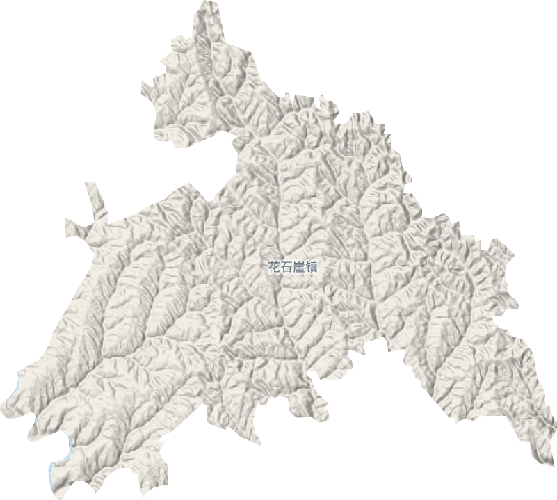 花石崖镇地形地图