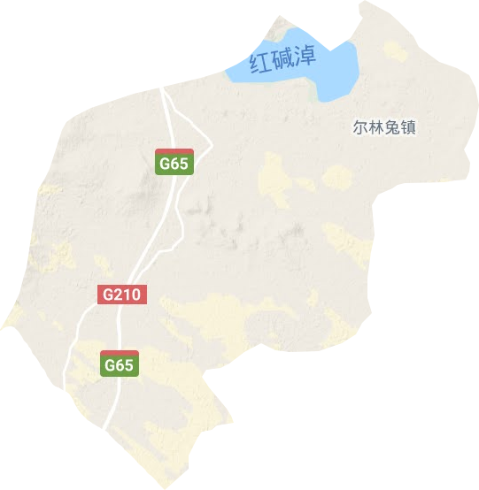 尔林兔镇地形地图