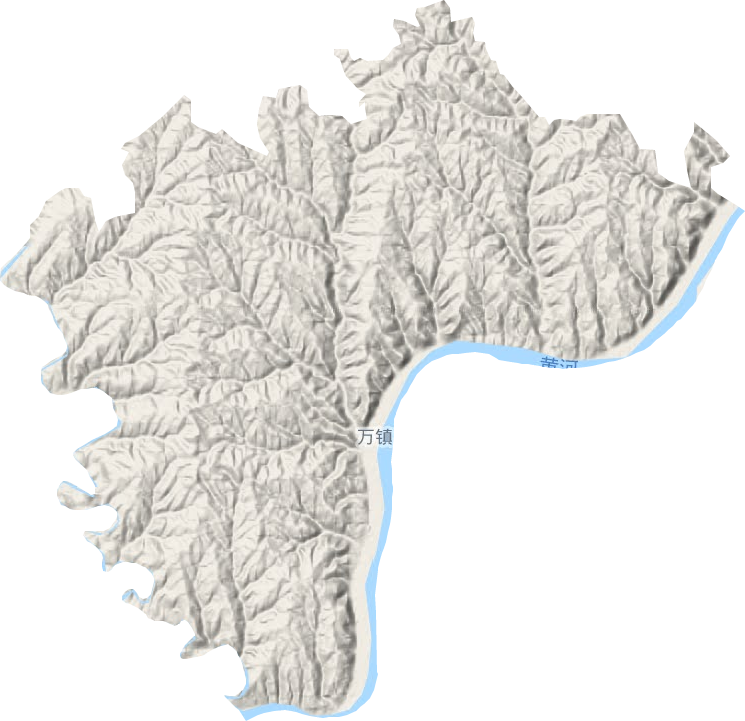 万镇镇地形地图