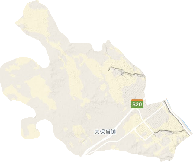 大保当镇地形地图