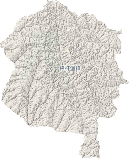 栏杆堡镇地形地图