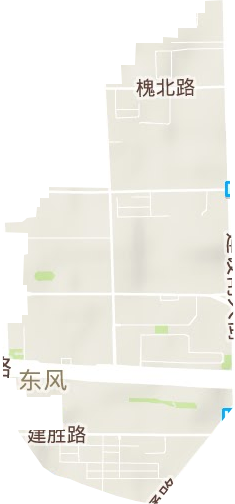 东风街道地形地图