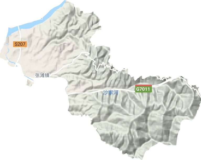 张滩镇地形地图