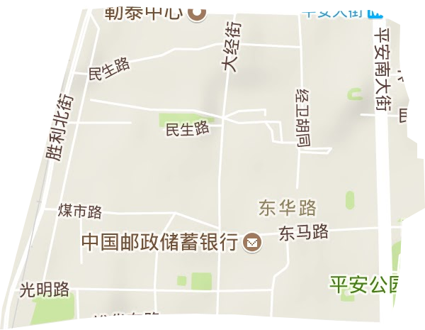 东华街道地形地图