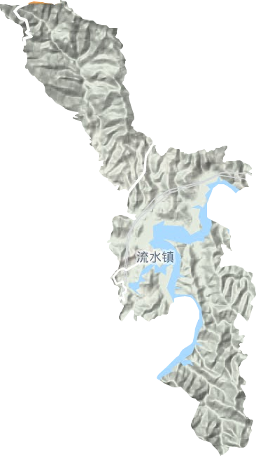 流水镇地形地图