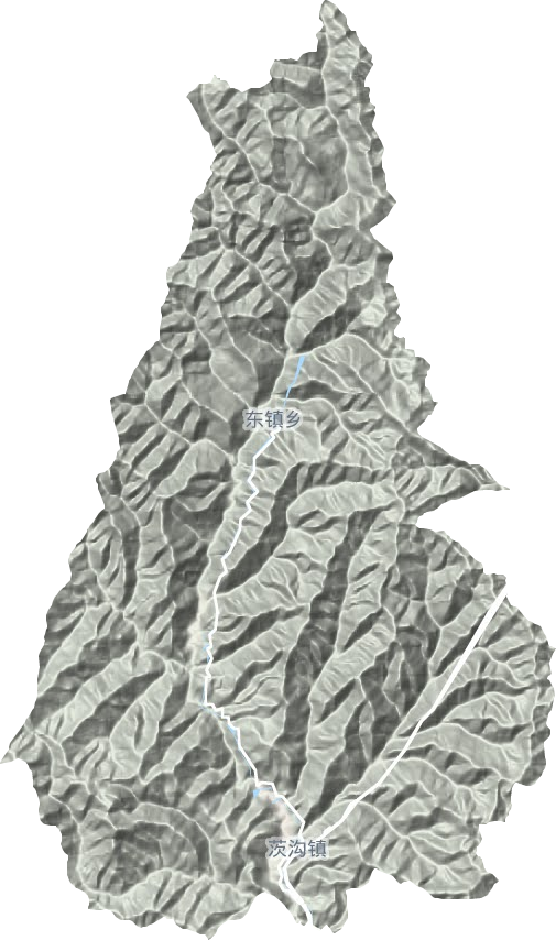 茨沟镇地形地图