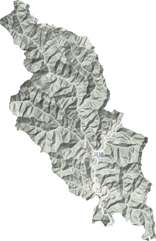 大河镇地形地图