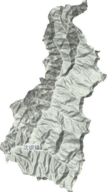 沈坝镇地形地图
