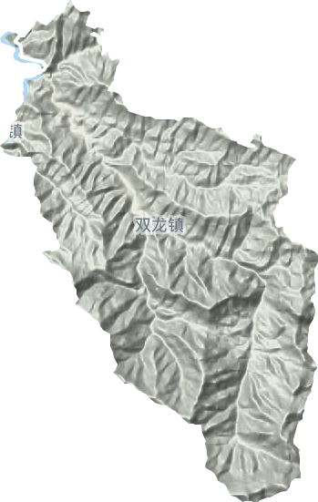 双龙镇地形地图