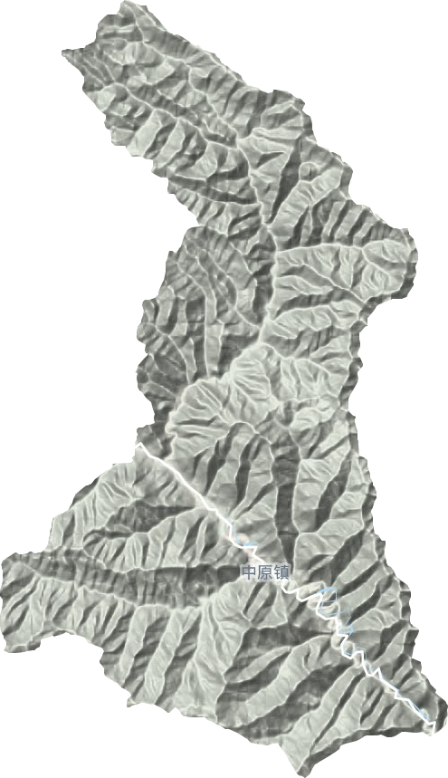 中原镇地形地图