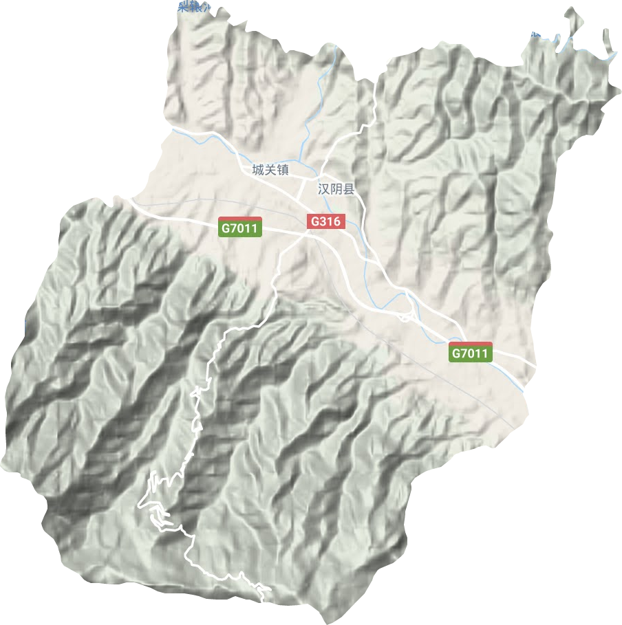 城关镇地形地图