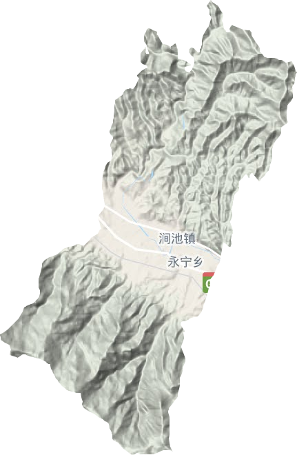 涧池镇地形地图