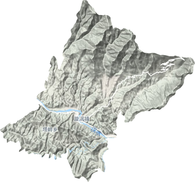 漩涡镇地形地图