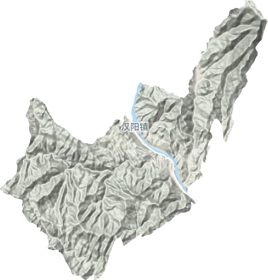 汉阳镇地形地图