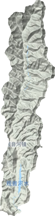 观音河镇地形地图