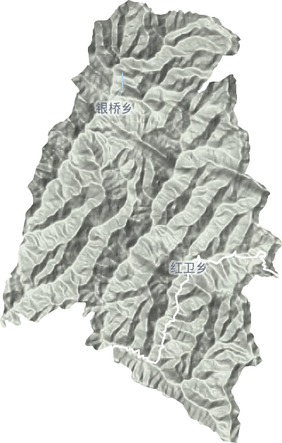 云雾山镇地形地图