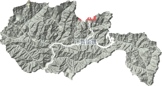 广货街镇地形地图