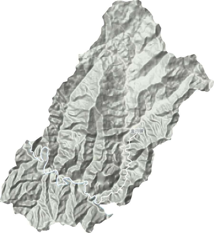 金川镇地形地图