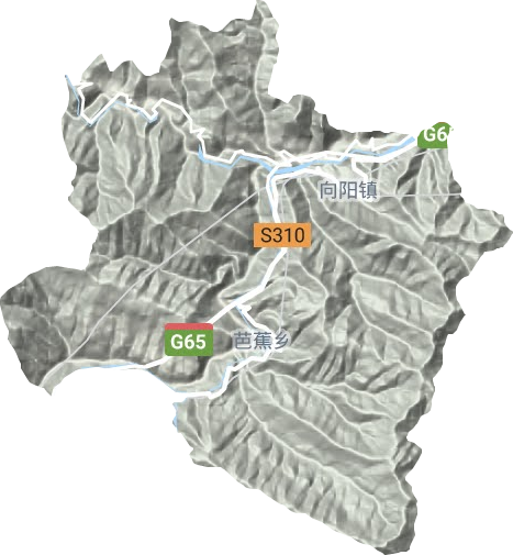 向阳镇地形地图