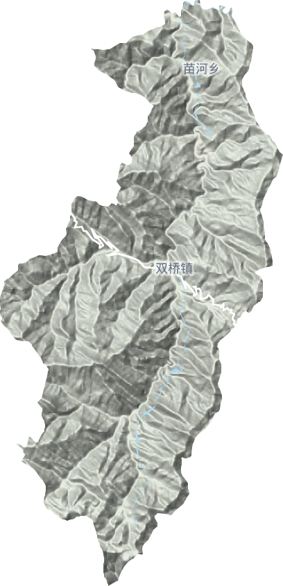 双桥镇地形地图