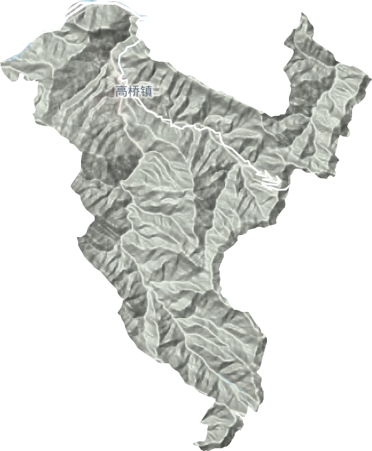高桥镇地形地图