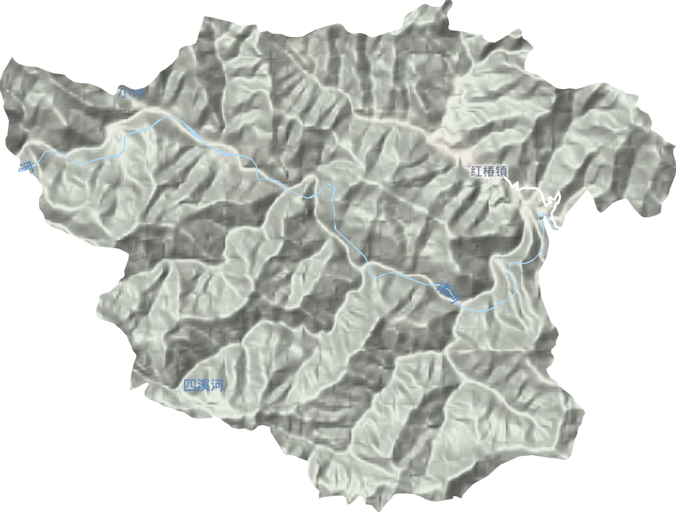 红椿镇地形地图