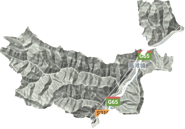 高滩镇地形地图