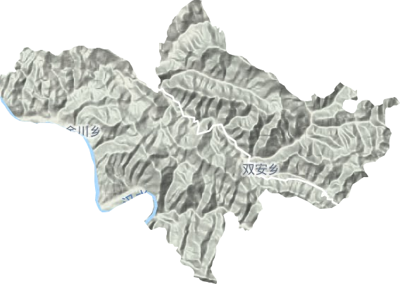 双安镇地形地图