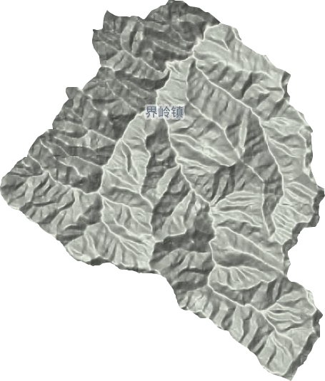 界岭镇地形地图