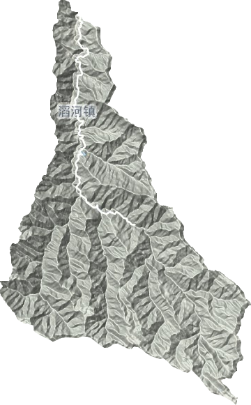 滔河镇地形地图