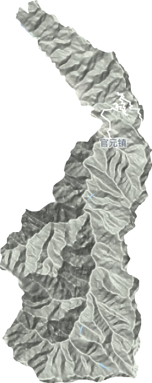 官元镇地形地图
