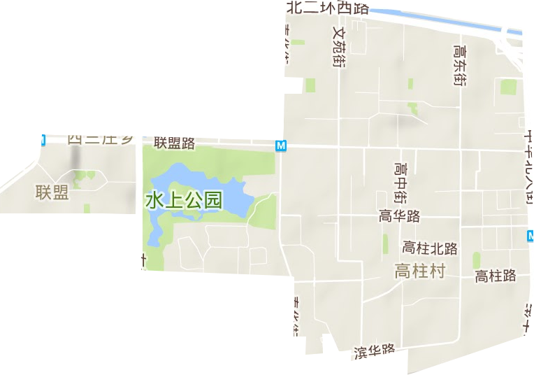 联盟街道地形地图