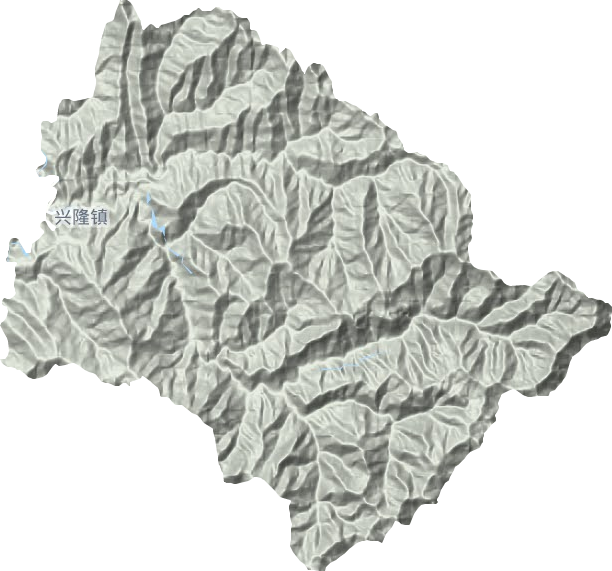 兴隆镇地形地图