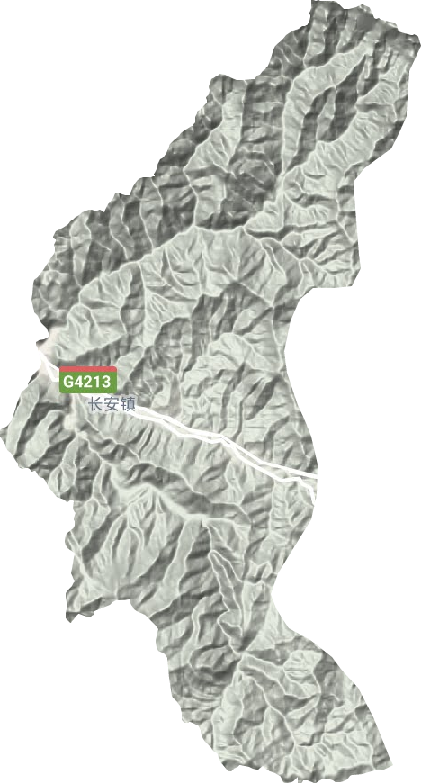 长安镇地形地图