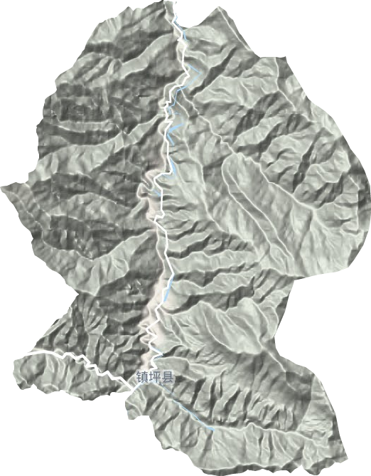 城关镇地形地图