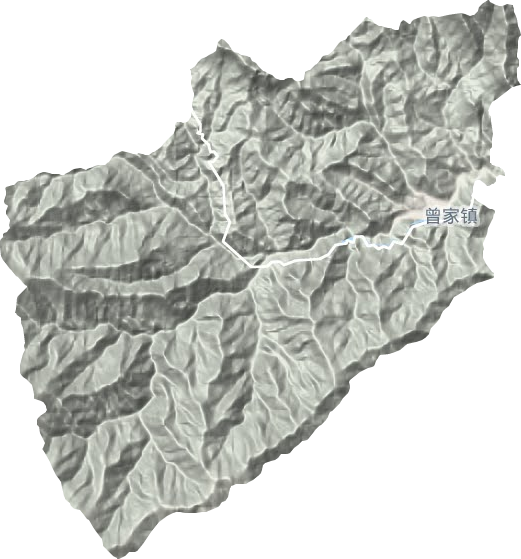 曾家镇地形地图
