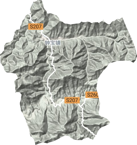 钟宝镇地形地图