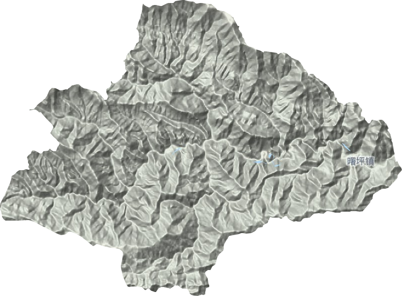 曙坪镇地形地图