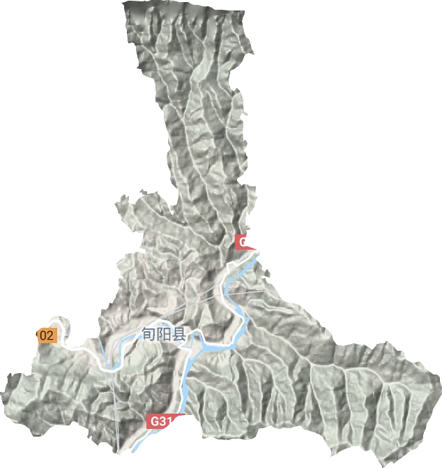 城关镇地形地图