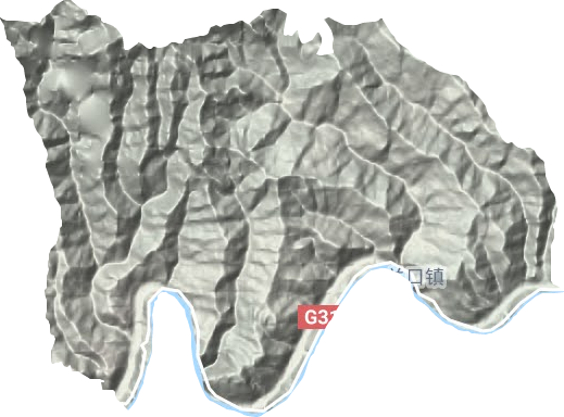关口镇地形地图